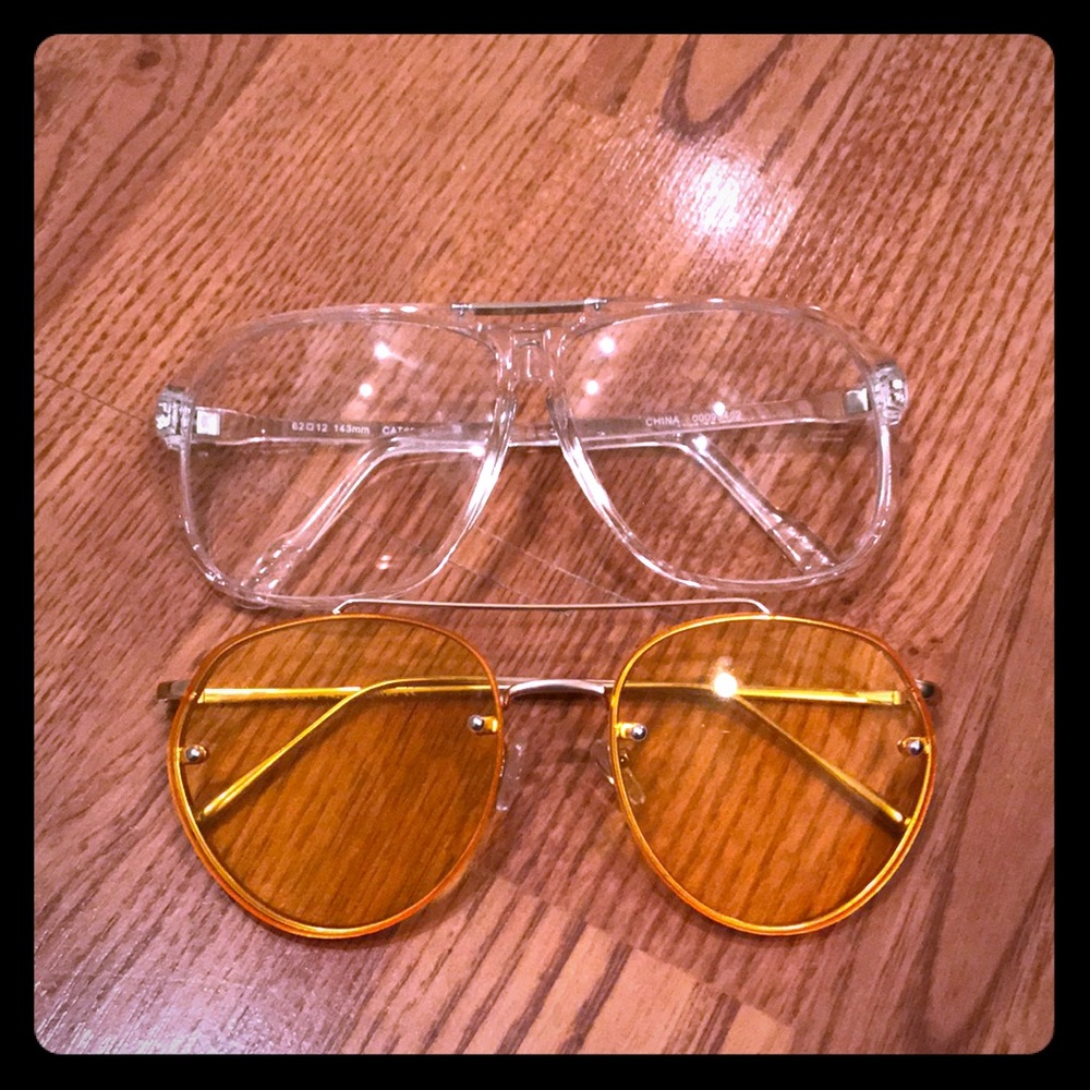 Orange & White Sunglasses